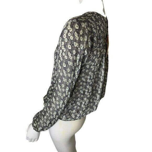Collective Concepts Medium surplice floral Vicky Chiffon long sleeve top NWT - Picture 3 of 7